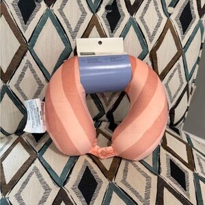 Travel Neck Pillow - Pink Stripes